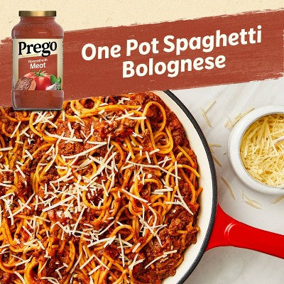 Prego Pasta Sauce Italian Tomato Sauce with Meat - 24oz: Gluten-Free, No Artificial Colors, No High Fructose Corn Syrup