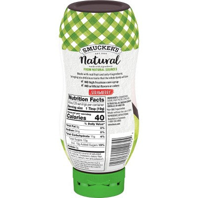 Smucker's Natural Strawberry Squeezable Fruit Spread - 19oz
