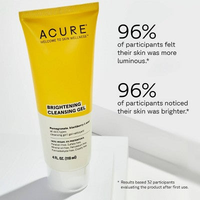 Acure Brightening Cleansing Gel - Citrus - 4 fl oz