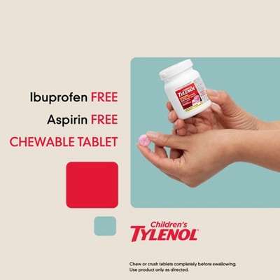 Children's Tylenol Pain + Fever Relief Chewables - Acetaminophen - Bubble Gum - 24ct