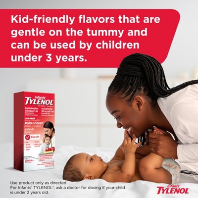 Tylenol Infant Dye-Free General Pain Reliever - Cherry - 1 fl oz