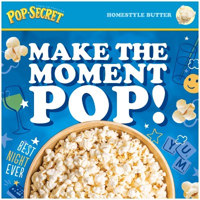 Pop Secret Microwave Popcorn Homestyle Butter Flavor - 3.2oz/12ct