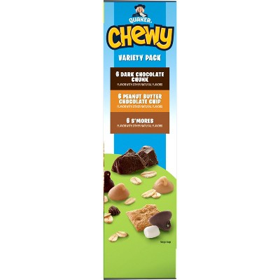 Quaker Chewy 3 Flavor Variety Pack Granola Bars - 15.2oz/18ct