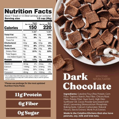 Catalina Crunch Dark Chocolate Protein Breakfast Cereal - 9oz