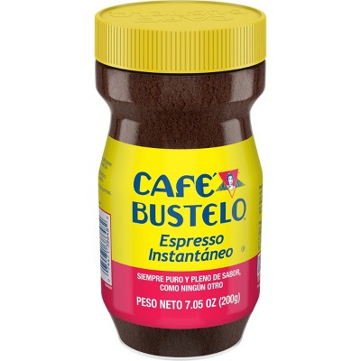 Café Bustelo Espresso-Style Dark Roast Instant Coffee - 7.05oz: Instant, Has Preparation Instructions