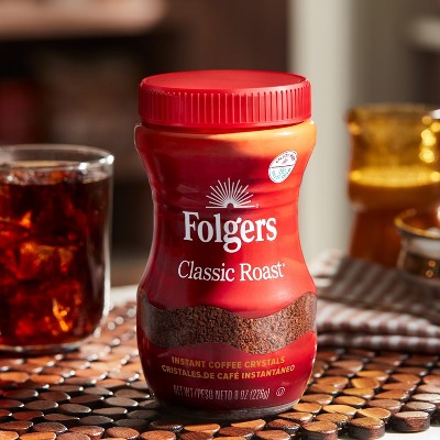 Folgers Classic Roast Instant Coffee, 8oz