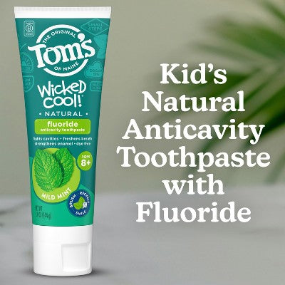 Tom's of Maine Mild Mint Wicked Cool! Anticavity Fluroide Toothpaste - 5.1oz