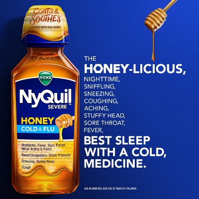 Vicks DayQuil & NyQuil Severe Cold & Flu Medicine Liquid - Honey - 24 fl oz