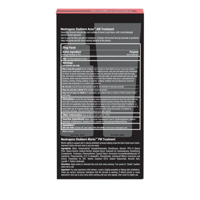Neutrogena Stubborn Acne Morning Face and Night Treatment - Value Pack - 2pc