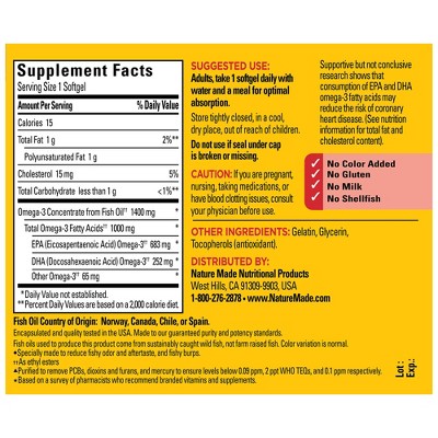 Nature Made Burp-less Ultra Omega 3 from Fish Oil 1400 mg Softgels