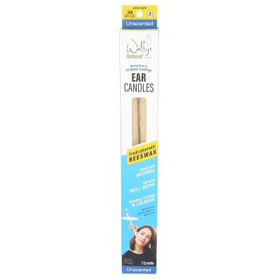 Wally's Natural Ear Candles Beeswax - Unscented - 2pk