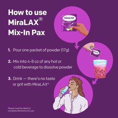 Miralax Mix-In Pax Laxative Single Dose Packets