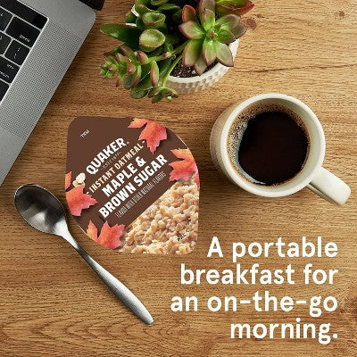 Quaker Express Maple Brown Sugar Oatmeal 1.69oz: No Artificial Preservatives, No Artificial Flavors