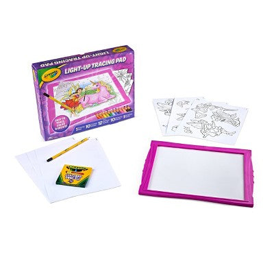Crayola Light Up Tracing Pad Pink: Creative Drawing Kit for Kids, Includes Colored Pencils & Paper, Toys for Ages 6-8