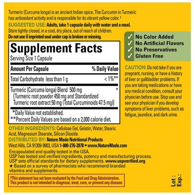 Nature Made Turmeric Curcumin Capsules