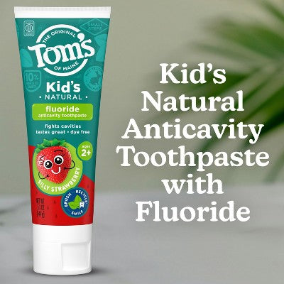 Tom's of Maine Kids' Anticavity Fluoride Natural Toothpaste - Silly Strawberry - 5.1oz