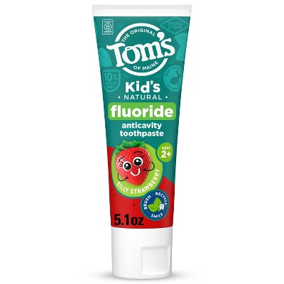 Tom's of Maine Kids' Anticavity Fluoride Natural Toothpaste - Silly Strawberry - 5.1oz