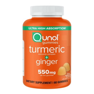 Qunol Turmeric + Ginger Vitamin Vegan Gummies - 60ct