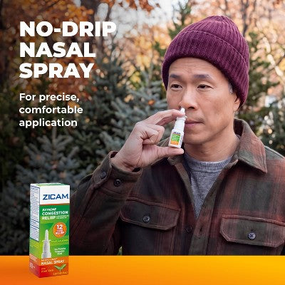 Zicam Extreme Congestion Relief No-Drip Nasal Spray with Soothing Aloe Vera - 0.5oz