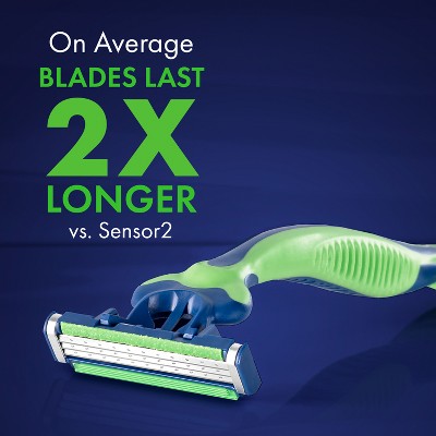 Gillette Sensor Sensitive Men 3 Blades Disposable Razor - Trial Size