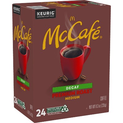 24ct McCafe Premium Roast Decaf Keurig K-Cup Coffee Pods Decaffeinated Medium Roast