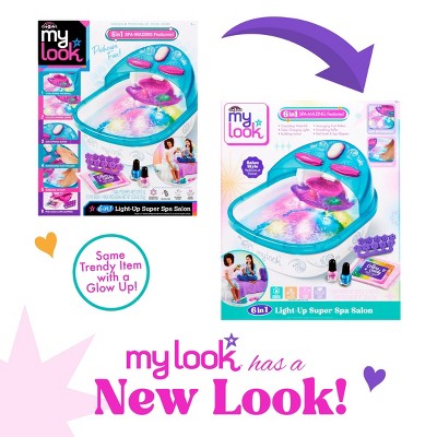MY LOOK 6-in-1 Light-Up Super Spa Salon Activity Kit: Creative Thinking Craft Set for Kids with Stickers & Nail Polish