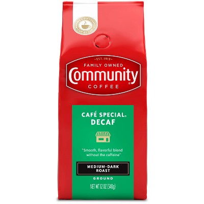 Community Coffee Café Special Medium-Dark Roast Ground Coffee - Decaf - 12oz