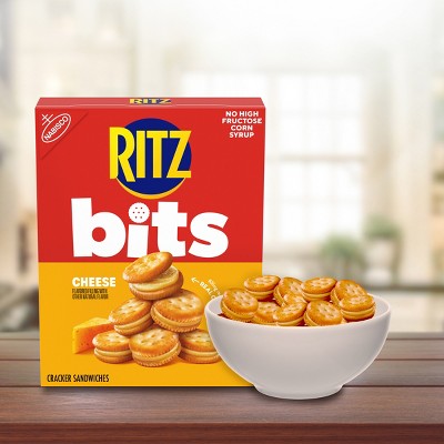 RITZ Bits Cheese Sandwich Crackers Lunch Snacks - 8.8oz: No High Fructose Corn Syrup
