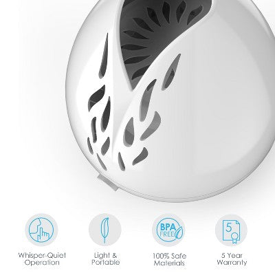 Breeze USB Oil Diffuser - Pure Enrichment: Portable, Phthalate-Free, Essential Oil Compatible, Quiet Operation