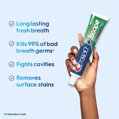 Crest + Scope Outlast Complete Whitening Toothpaste - 5.4oz