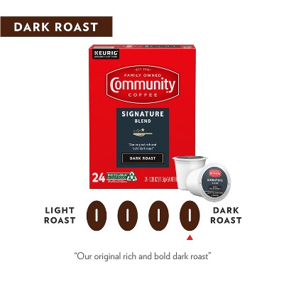 Community Coffee Dark Roast Single Serve Pods - 24ct