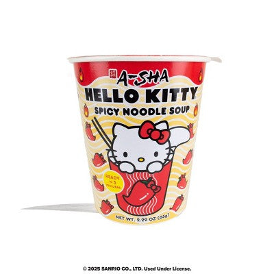 A-Sha Hello Kitty Spicy Cup Noodle Soup - 2.29oz