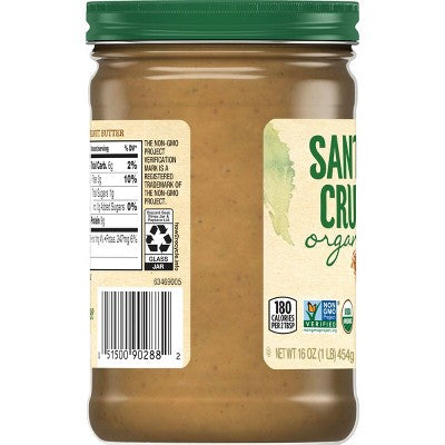 Santa Cruz Organic Dark Roasted Creamy Peanut Butter - 16oz