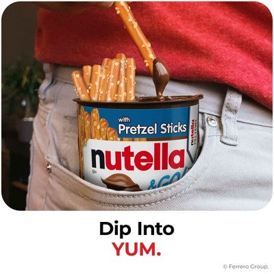 Nutella & Go! Hazelnut Spread & Pretzel Sticks - 1.9oz: Creamy