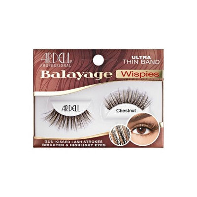 Ardell Balayage Wispies Chestnut False Eyelashes: Full Volume, Synthetic Hair, Excludes Adhesive, 1 Pair