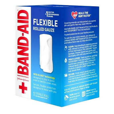 Johnson & Johnson Brand First Aid Product Flexible Rolled Gauze - 2in x 2.5yd