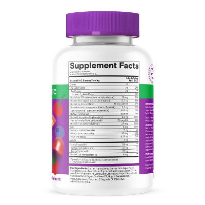 SmartyPants Organic Toddler Multi & Vegetarian Omega 3 Gummy Vitamins with D3, C & B12 - 45 ct