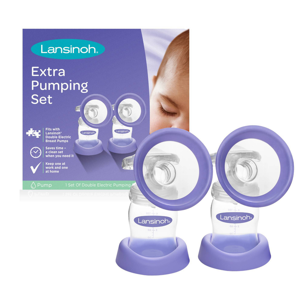 Lansinoh Extra Pumping Set, Lansinoh Pump Parts Replacement Kit for Double Electric Breast Pump