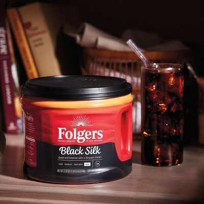 Folgers Black Silk Dark Roast Ground Coffee - 22.6oz