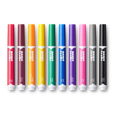 10ct Washable Markers Broad Tip Classic Colors - Mondo Llama™: School Supplies for Kids, 2mm, Multicolored, Ages 3+