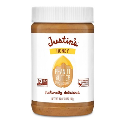 Justin's Honey Peanut Butter Blend - 16oz: Certified Gluten-Free, Creamy