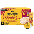 Gevalia Cappuccino Dark Roast Coffee Pods - 12ct: Arabica Beans, Compatible With Keurig