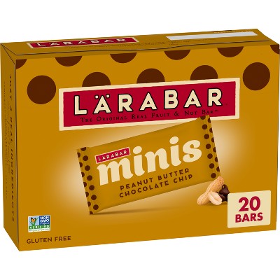 Larabar Mini's Peanut Butter Chocolate Chip - 15.6oz/20ct: Vegan, Gluten-Free, Plant-Based Protein