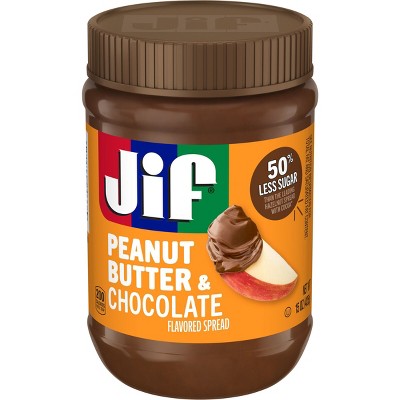 Jif Peanut Butter & Chocolate Flavored Spread - 15oz: Creamy Consistency