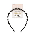 scünci Fabric Covered Zig Zag Headband - Black - All Hair