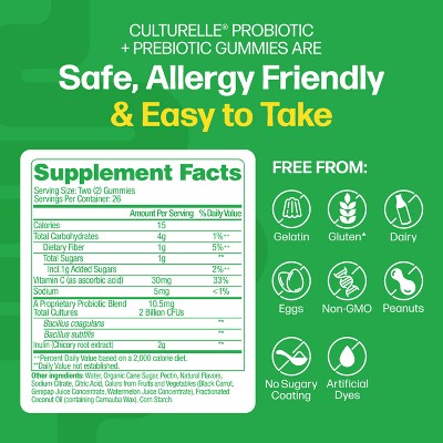 Culturelle Probiotic Gluten Free Gummies for Men and Women - Berry - 52ct