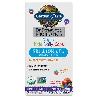 Kid's Garden of Life Dr. Formulated Organic Probiotic Daily Chewables - Berry & Cherry - 30ct