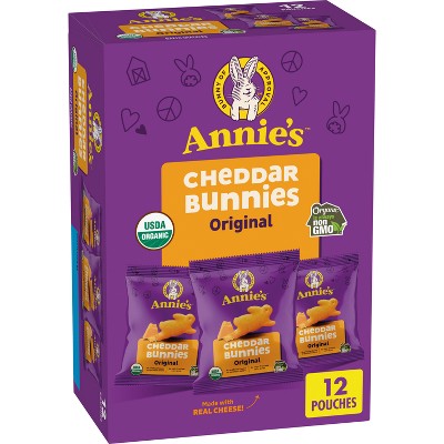 Annie's Organic Cheddar Bunnies Baked Snack Crackers - 12oz/12pk