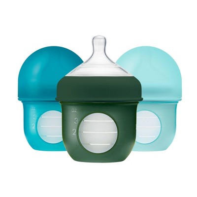 Boon NURSH Silicone Pouch Baby Bottles - 4 fl oz/3pk