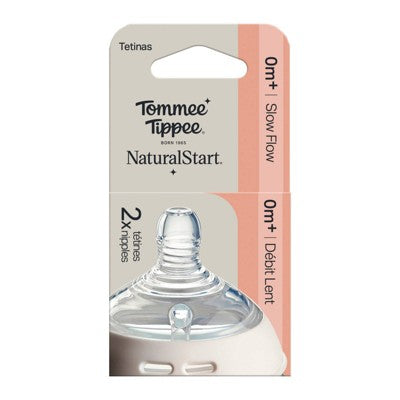 Tommee Tippee Natural Start Slow Flow Bottle Nipples - 2pk